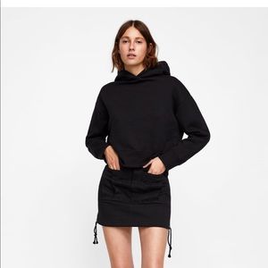 Cropped Hooded Sweatshirt.